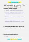 NURS300 Exams  Questions and Answers &lpar;100&percnt; Pass&rpar;