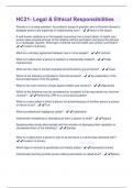HC21- Legal & Ethical Responsibilities  Questions and Answers New &lpar;2024&sol;2025&rpar; Solved 100&percnt; Correct