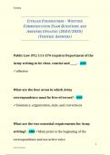 CIVILIAN FOUNDATIONS - WRITTEN COMMUNICATION EXAM QUESTIONS AND ANSWERS UPDATED &lpar;2024&sol;2025&rpar; &lpar;VERIFIED ANSWERS&rpar;