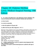 Chapter 48&colon; Diabetes Mellitus Lewis&colon; Medical-Surgical Nursing&comma; 10th Edition