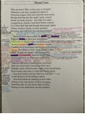 AQA A level English Literature A. War Poetry, Paper 2. Wilfred Owen's 'Mental Cases' analysis.