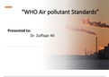 WHO Air Pollutant Standard