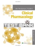 Introductory Clinical Pharmacology 12th Edition Ford Test Bank ISBN-13:9781975163730