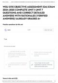 WGU D115 OBJECTIVE ASSESSMENT &lpar;OA&rpar; EXAM 2024-2025 COMPLETE UNIT 1-UNIT 7 QUESTIONS AND CORRECT DETAILED ANSWERS WITH RATIONALES &lpar;VERIFIED ANSWERS&rpar; &vert;ALREADY GRADED A&plus;