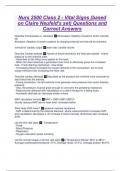 Nurs 2500 Class 2 - Vital Signs &lpar;based on Claire Neufeld's set&rpar; Questions and Correct Answers