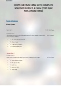 HRMT 413 FINAL EXAM WITH COMPLETE SOLUTION GRADED A EXAM (TEST QUIZ FOR ACTUAL EXAM)