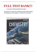 Test Bank For Chemistry 6th Edition Author&colon;Julia Burdge All Chapters&lbrack;1-25&rsqb; Complete A&plus; Guide Newest Version