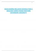 D018 LEADING INCLUSIVE SCHOOLS TASK 2  2024&sol;2025 SERIES PASSED WESTERN  GOVERNORS UNIVERSITY