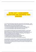 LETRS UNIT 1 ASSESSMENT QUESTIONS AND ANSWERS 100&percnt; VERIFIED&period;