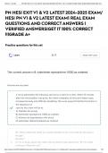 PN HESI EXIT V1 & V2 LATEST 2024-2025 EXAM&sol; HESI PN V1 & V2 LATEST EXAM1 REAL EXAM QUESTIONS AND CORRECT ANSWERS &vert; VERIFIED ANSWERS&vert;GET IT 100&percnt; CORRECT &excl;&excl;&vert;GRADE A&plus;