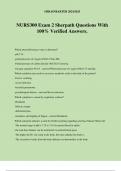 NURS300 Exam 2 Sherpath Questions With 100&percnt; Verified Answers&period;