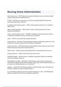 Nursing Home Administration Exam Questions and Answers 2024&sol;2025&lpar; A&plus; GRADED 100&percnt; VERIFIED&rpar;&period;