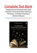 Categorical and Nonparametric Data Analysis Choosing the Best Statistical Technique 1st Edition Nussbaum Solutions Manual