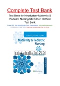 Test Bank for Introductory Maternity & Pediatric Nursing 5th Edition Hatfield Test Bank