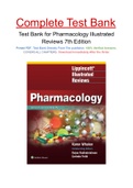 Test Bank for Pharmacology Illustrated Reviews 7th Edition