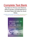 Test Bank for Primary Care Medicine Office Evaluation and Management of the Adult Patient 8th Edition by Goroll Mulley