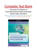 Varcarolis Foundations of Psychiatric-Mental Health Nursing 8th Edition Halter Test Bank