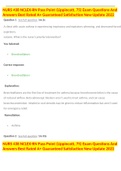 NURS 438 NCLEX-RN Pass Point &lpar;Lippincott&comma; 75&rpar; Exam Questions And Answers Best Rated A&plus; Guaranteed Satisfaction New Update 2022