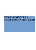 PHYS 102 MODULE 4 FIRST SUMMATIVE EXAM 2022