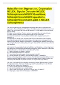 Nclex Review: Depression, Depression NCLEX, Bipolar Disorder NCLEX, Schizophrenia NCLEX Questions, Schizophrenia NCLEX questions, Schizophrenia NCLEX part 2, NCLEX Schizophrenia