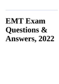 EMT Exam Questions & Answers, 2022