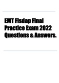 EMT Fisdap Final Practice Exam 2022 Questions & Answers.