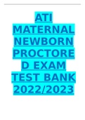 ATI MATERNAL NEWBORN PROCTORED EXAM TEST BANK 2022/2023