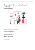  COM 4806-Organisational Communication Research ASSIGNMENT 1 LATEST 2022&period;