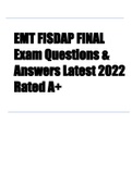 EMT FISDAP FINAL Exam Questions And Answers Latest 2022 Rated A&plus;