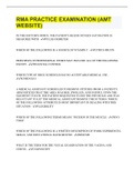 RMA PRACTICE EXAMINATION &lpar;AMT WEBSITE&rpar;