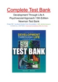 Development Through Life A Psychosocial Approach 13th Edition Newman Test Bank