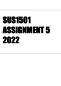 SUS1501 ASSIGNMENT 5 2022
