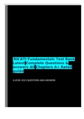 Exam (elaborations) RN ATI Fundamentals Test Bank Latest Complete Questions & answers All Chapters A+ Rated guide (ATIRN) 
