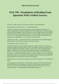 OAE 190 - Foundations of Reading Exam Questions With Verified Answers&period;