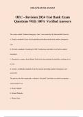 OEC - Revision 2024 Test Bank Exam Questions With 100&percnt; Verified Answers