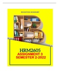 HRM2605 ASSIGNMENT 3 SEMESTER 2-2022