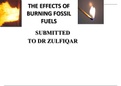 Effects of Burning Fossil fuels 