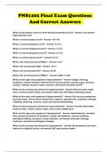 PNS1202 Final Exam Questions And Correct Answers 