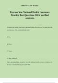 Pearson Vue National Health Insurance Practice Test Questions With Verified Answers&period;
