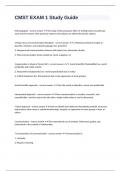 CMST EXAM 1 Study Guide questions well answered