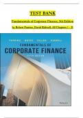 TEST BANK For Fundamentals of Corporate Finance&comma; 5th Edition by Parrino&comma; Kidwell&comma; All Chapters 1 to 21 Complete&comma; Verified Edition