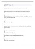 CMST Test &num;1 questions with verified solutions