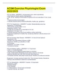 ACSM Exercise Physiologist Exam 2022&sol;2023
