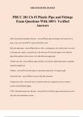 PHCC 201 Ch &num;3 Plastic Pipe and Fittings Exam Questions With 100&percnt; Verified Answers