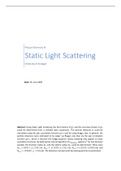 Static Light Scattering