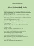 Pilates Mat Exam Study Guide&period;