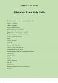 Pilates Mat Exam Study Guide&period;