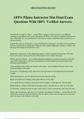 AFPA Pilates Instructor Mat Final Exam Questions With 100&percnt; Verified Answers&period;