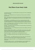 Mat Pilates Exam Study Guide