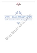 BTEC Business - Unit 7 - Business Decision Making - Guidance&Structure - (Presentation)